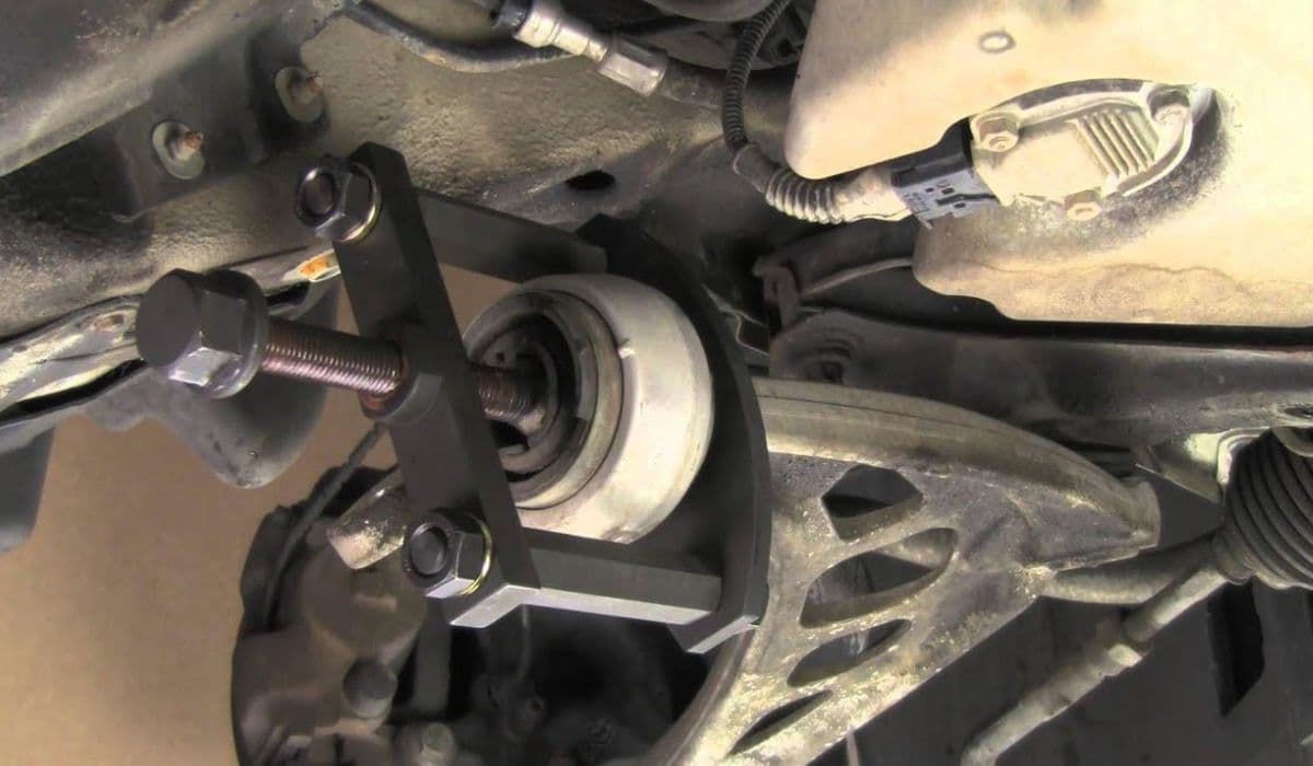 How to replace control arm bushings (front thrust arms)